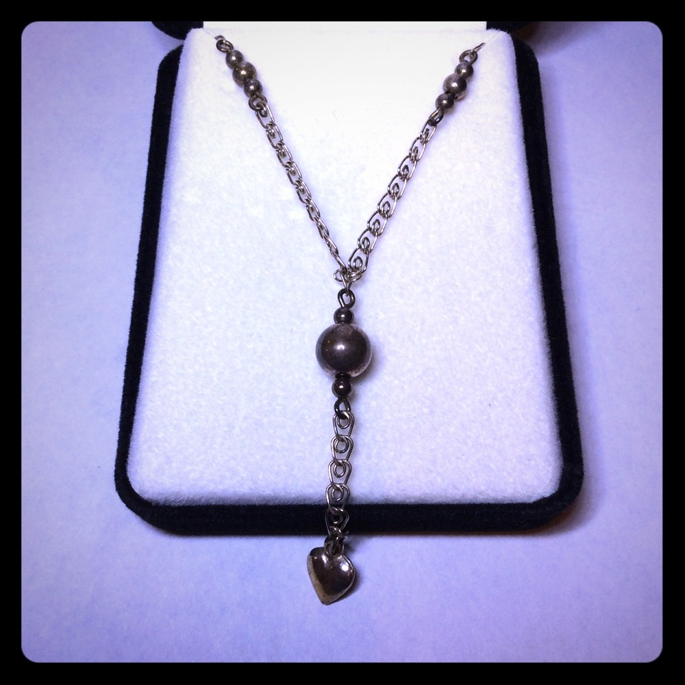 Vintage Heart Drop Necklace